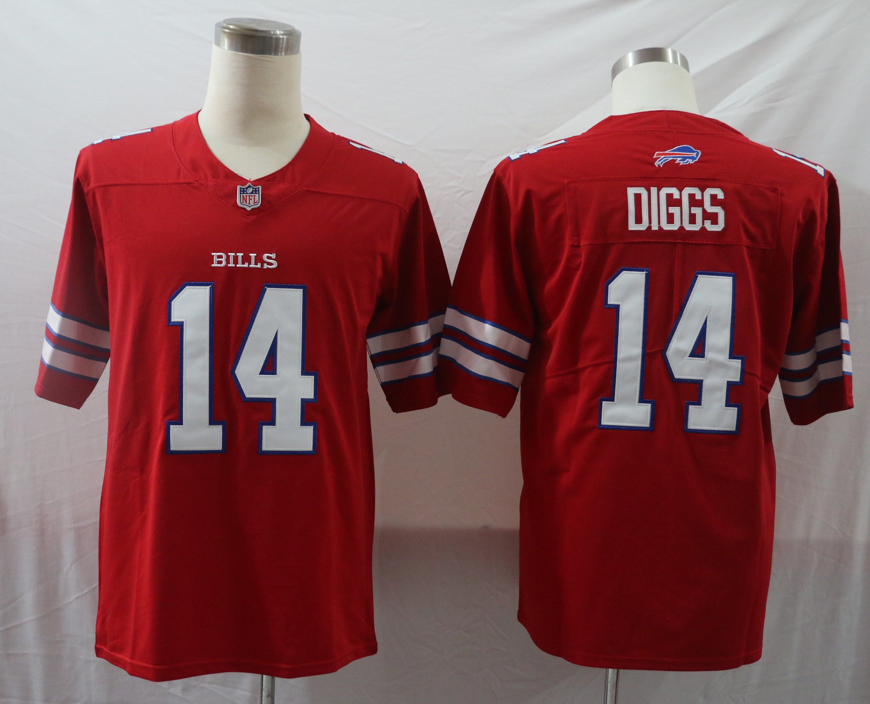 Men Buffalo Bills 14 Diggs Red Vapor Untouchable Limited 2020 Player NFL Jersey
